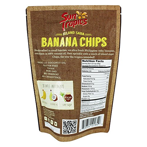 Sun Tropics Island Saba Banana Chips, 6 Oz