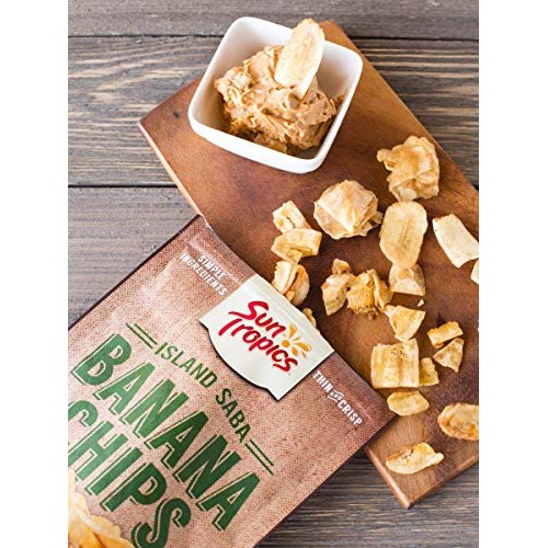 Sun Tropics Island Saba Banana Chips, Variety Pack, 6 Pack, Vega