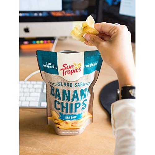 Sun Tropics Island Saba Banana Chips, Variety Pack, 6 Pack, Vega