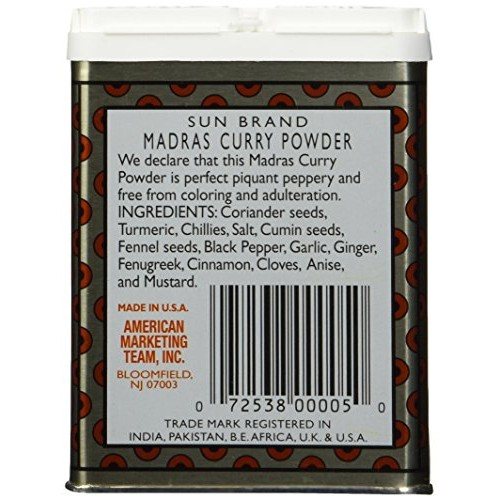 SUN BRAND Madras Curry Powder, 4 OZ pack of 2