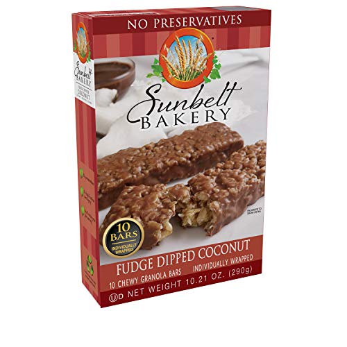 Fudge-Dipped Coconut Chewy Granola Bars 10-Count 12 Boxes By S