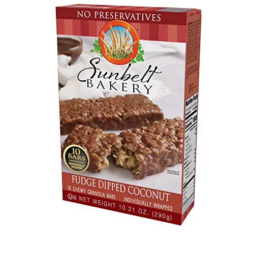 Fudge-Dipped Coconut Chewy Granola Bars 10-Count 12 Boxes By S
