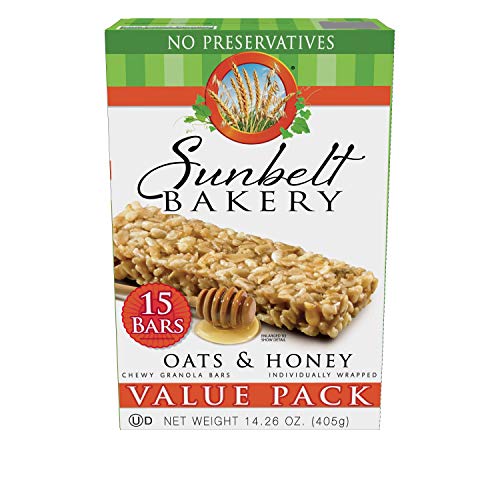 Sunbelt Bakery Oats &Amp; Honey Chewy Granola Bars, 1.0 Oz Bars, 120