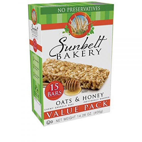 Sunbelt Bakery Oats &Amp; Honey Chewy Granola Bars 30 Total Bars Pac