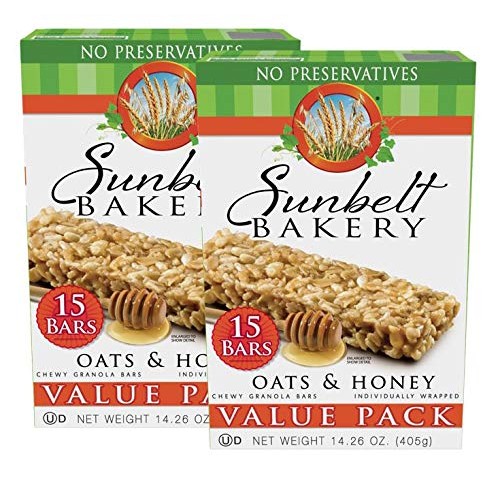 Sunbelt Bakery Oats &Amp; Honey Chewy Granola Bars 30 Total Bars Pac