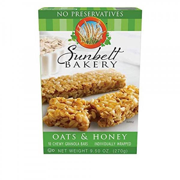 Sunbelt Bakery Oats &Amp; Honey Chewy Granola Bars, 5 Boxes, No Pres