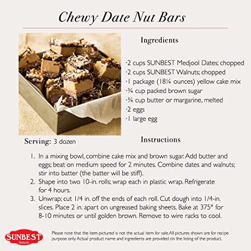 Sunbest Natural Medjool Dates, Resealable Bag, 5 Lb