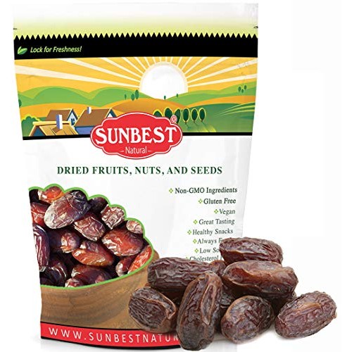 Sunbest Natural Medjool Dates, Resealable Bag, 5 Lb