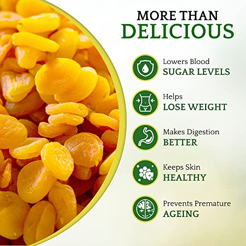 Sunbest Natural Dried Jumbo Turkish Apricots, Golden, Non-GMO, V...