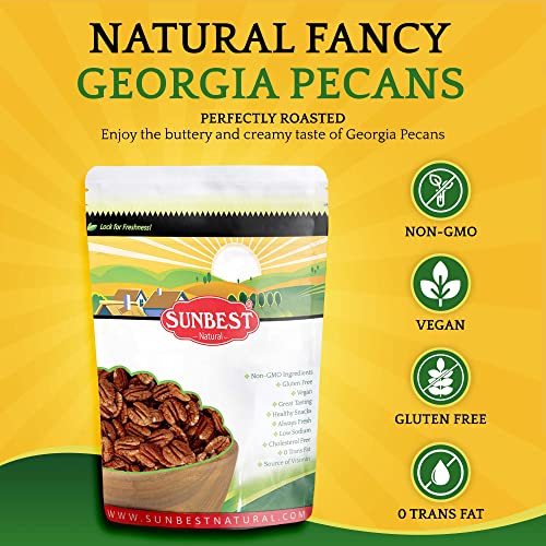 Sunbest Natural - Fancy Georgia Raw Whole Pecans Shelled, Unsalt...