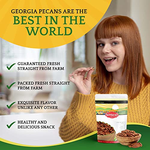 Sunbest Natural - Fancy Georgia Raw Whole Pecans Shelled, Unsalt...
