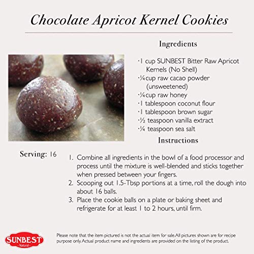 Sunbest Natural Organic Bitter Raw Apricot Kernels No Shell, R
