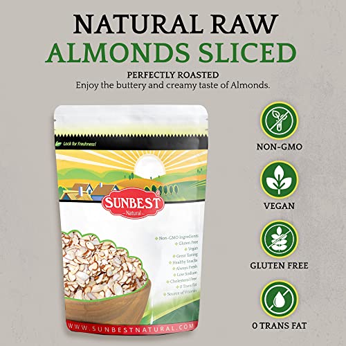 Sunbest Natural - Sliced Almonds, Almonds Raw, Kosher, and Vegan...