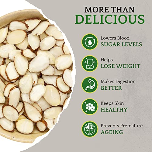 Sunbest Natural - Sliced Almonds, Almonds Raw, Kosher, and Vegan...