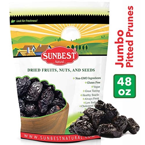 Sunbest Pitted Dried Prunes, Dried Plum - Pitted In Resealable B