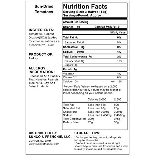 Sunbest Sun-Dried Tomatoes In Resealable Bag Halves, 2 Lb