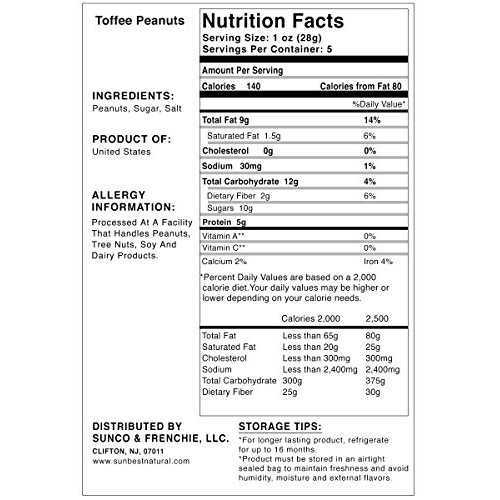 Sunbest Toffee Peanuts In Resealable Bag 3 Lb