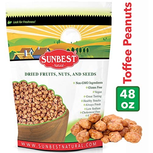 Sunbest Toffee Peanuts In Resealable Bag 3 Lb