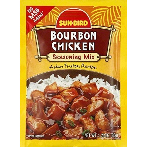 Sunbird Bourbon Chicken Seasoning Mix, 1.25 Ounce Packets Pack