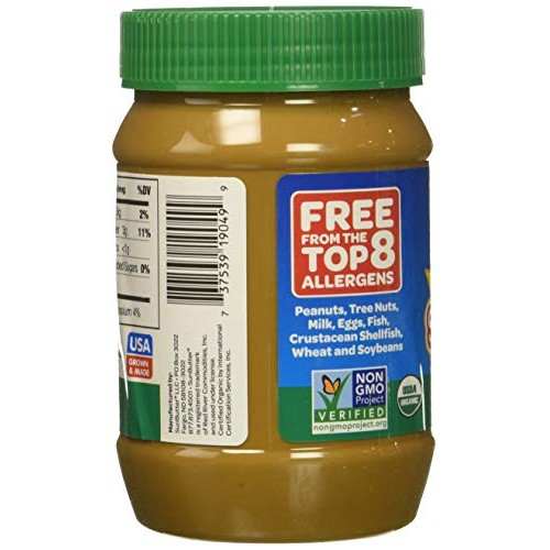 Sunbutter Organic Sunflower Seed Spread, 16-Ounce Plastic Jar