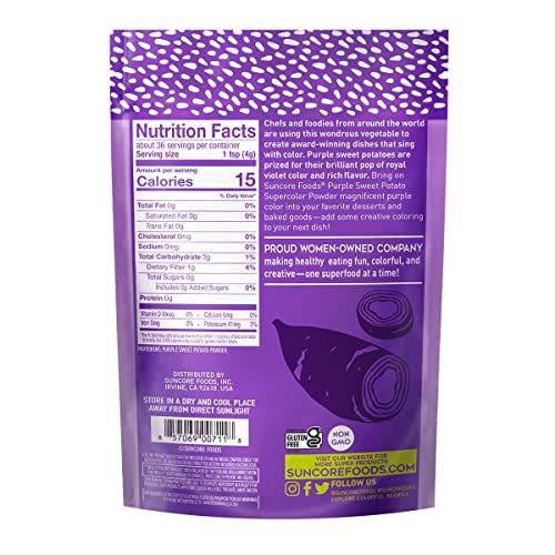 Suncore Foods – Organic Purple Sweet Potato Supercolor Powder, 5