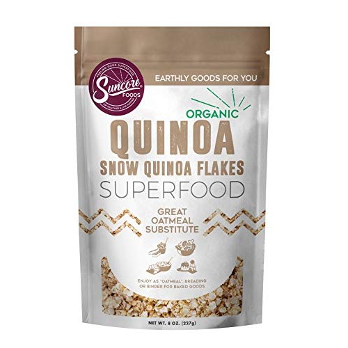 Suncore Foods - Premium Quality 100% Organic Quinoa Flakes, Hot