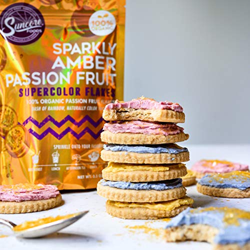 Suncore Foods - Organic Passion Fruit Flakes - Natural Sparkly A