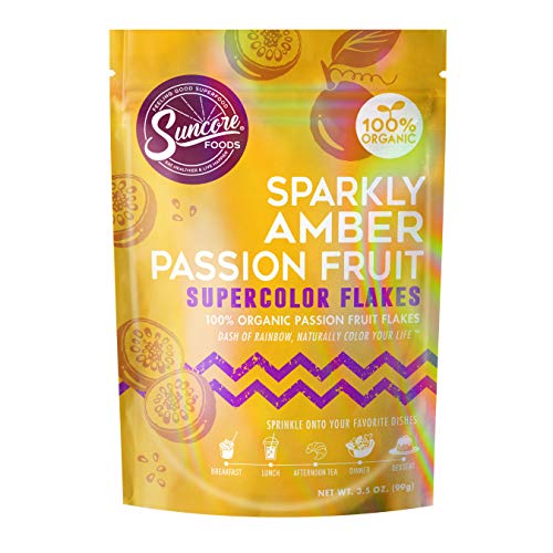 Suncore Foods - Organic Passion Fruit Flakes - Natural Sparkly A