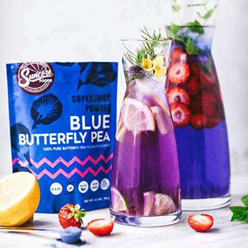 Suncore Foods – Premium Blue Butterfly Pea Supercolor Powder, 3.