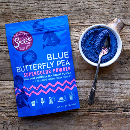 Suncore Foods – Premium Blue Butterfly Pea Supercolor Powder, 3.