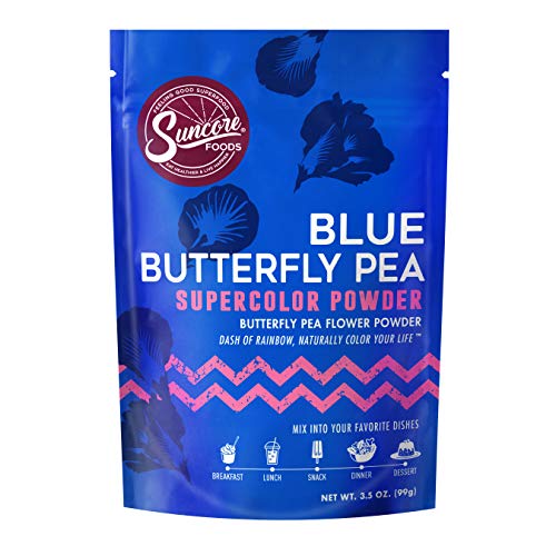 Suncore Foods – Premium Blue Butterfly Pea Supercolor Powder, 3.