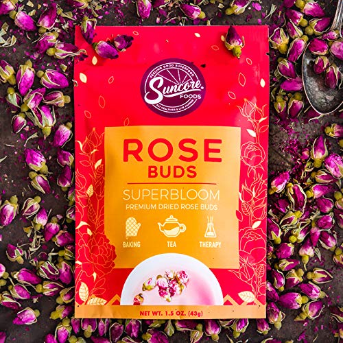 Suncore Foods - Premium Dried Rose Buds Superbloom, No Caffeine,