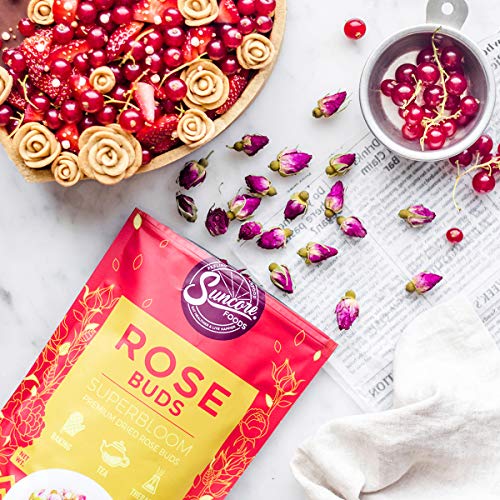 Suncore Foods - Premium Dried Rose Buds Superbloom, No Caffeine,