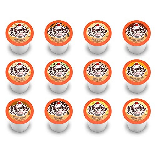 Sundae Ice Cream Assorted Flavored Coffee, Recyclable Pods, 2.0