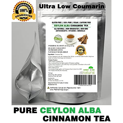 90 Tea Bags PURE Premium CEYLON Cinnamon TEA,Cinnamon Powder TEA...
