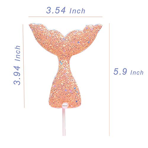 Mermaid Tail Cupcake Toppers, Sundecor Glitter Bling Baking Cake...