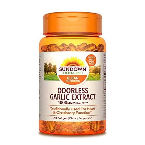 Sundown Garlic 1000 Mg, 250 Odorless Softgels Packaging May Vary