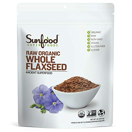 Sunfood Superfoods Whole Flaxseed - Organic, Raw, Gluten-Free -