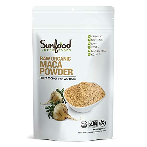 Sunfood Maca Root Powder, Organic, Raw For Men &Amp; Women. Highest