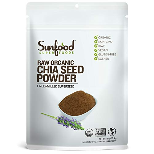Sunfood Superfoods Chia Seed Powder - Raw Organic - Bulk Value -