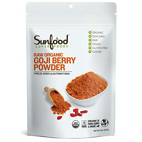 Sunfood Superfoods Goji Berry Powder - Raw, Organic, Non-Gmo - 1