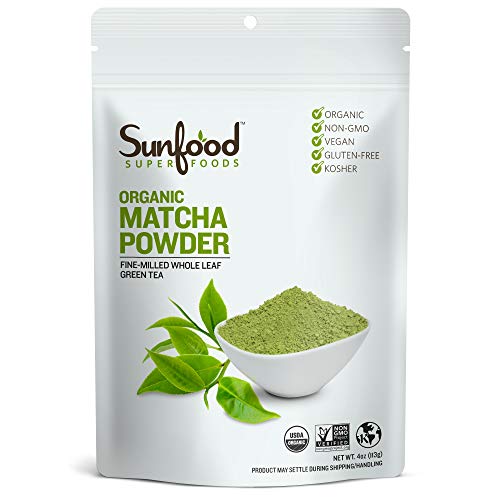 Sunfood Superfoods Matcha Green Tea Powder- Organic. For Lattes,