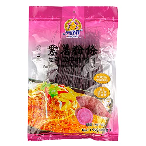 Sungiven Purple Sweet Potato Glass Noodles, Korean Vermicelli Pa