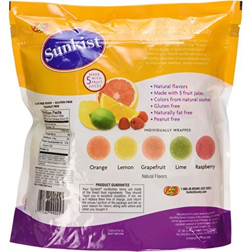 Sunkist Individually-Wrapped Fruit Gems 32Oz 2 Lb Pouch