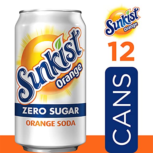 Diet Sunkist Orange Soda, 12 Fl Oz Cans, 12 Count