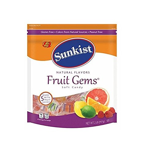 Sunkist Fruit Gems Soft Candy, Assorted Natural Flavors, 2-Lb