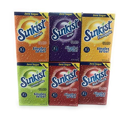 Sunkist Singles To Go Variety Pack Of 6 Flavors