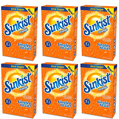 Sunkist Soda Singles To Go Drink Mix, 0.74 Oz, 6 Ct Orange, Pac