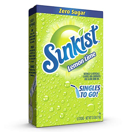 Sunkist Soda Singles To Go Drink Mix, Lemon Lime, 72 Count
