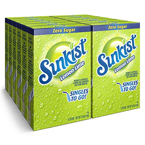 Sunkist Soda Singles To Go Drink Mix, Lemon Lime, 72 Count